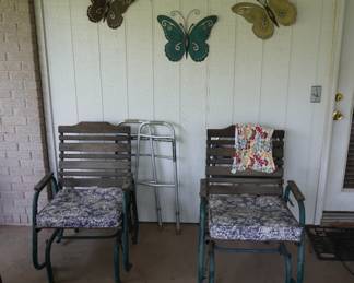 patio chairs, Butterflies