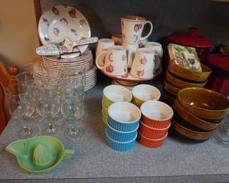 dishes, stemware,