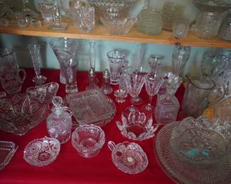 glass-cut, crystal, Fostoria, pressed and more