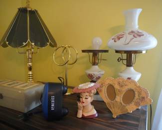 lamps, head vase