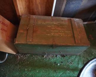 wood box--foot locker military issued