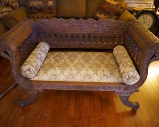 Colonial Harwood Settee