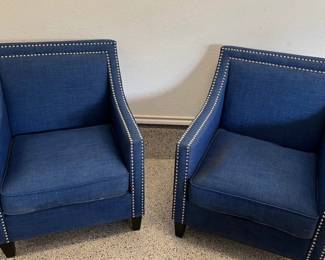 Modern chairs with silver nail heads