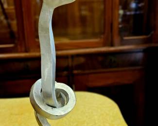 PNW artist Steve Jensen, sculpture. "BENT FORK" signed. Very rare.