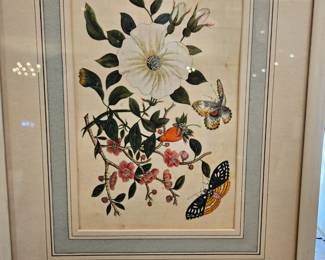Beautiful hand painted on silk, Chinese c.1850