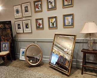 Original Watercolors of flowers, original modern art, mirrors