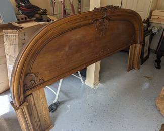 Huge French oak headboard