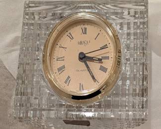 Vintage Mikasa clock with crystal enclosure