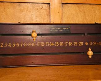 Score board. English 19th c.