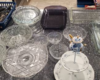Glass serving pieces