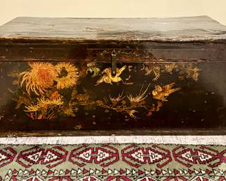 Leather Painted Trunk