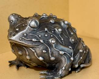 Karen Callan Pewter Frog Paperweight