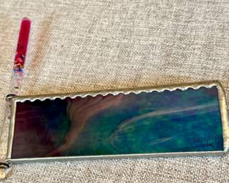 Signed art glass kaleidoscope