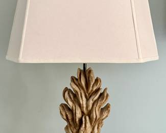 (2) Marble "Flame" Lamps with 1/2 Shades