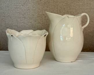 Art Pottery Creamer & Sugar Bowl