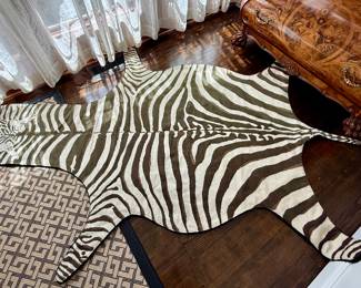 Dransfield & Ross Zebra Needlepoint Rug