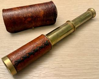 Telescope with Leather Case