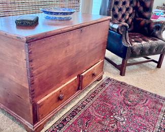 19th Century Blanket Chest with 2 drawers, lift top. Beautiful piece