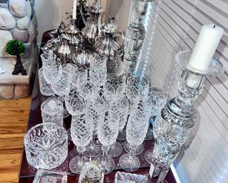 Many Waterford Crystal Stemware Pieces and more!