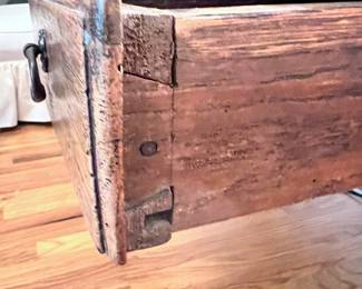 Side view of antique desk