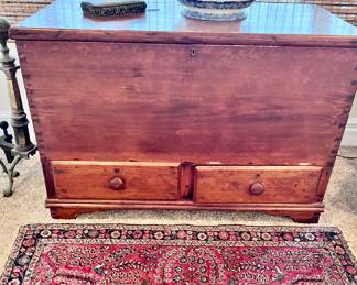 19th Century Blanket Chest with 2 drawers, lift top. Beautiful piece