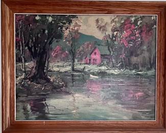 Schumaker artwork red barn scene