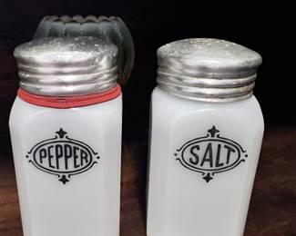 Vintage Hazel Atlas Milk Glass Salt & Pepper Shakers