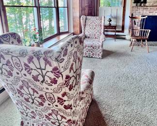Pair of matching wingback chairs
