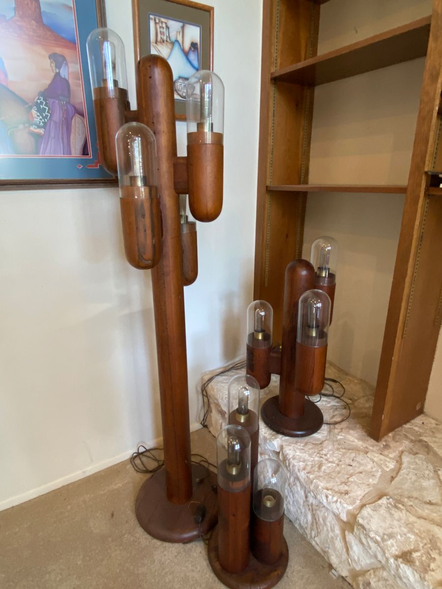 MCM Cactus Lamps by Charles Gibiterra post modern 1970's Modeline of CA