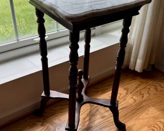 Marble top plant stand