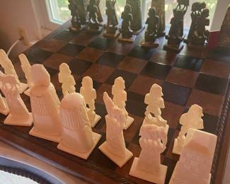 Egyptian camel bone chess set