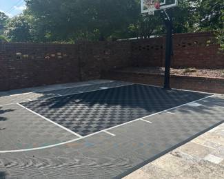 Sports court for sale includes interlocking tiles, pile and rim!