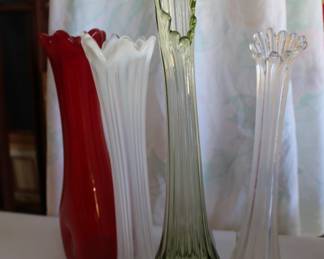 MCM tall glass vases