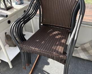 . . . a pair of patio chairs