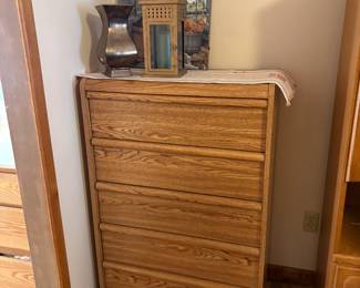 . . . oak chest of drawers and accents