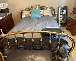 . . . queen brass bed