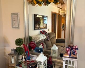 . . . great beveled mirror and wall table