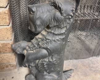 Vintage Cast Iron Scottie Dog Doorstop