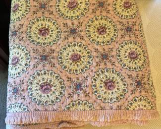 Pink Fringed Blanket