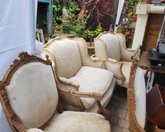Great Vintage and Antique French Chair frames looking for someone to recover.