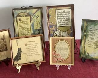 A Variety of vintage framed wall poems