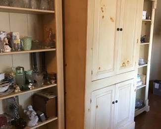 3 piece set, bookshelves and center cabinet.