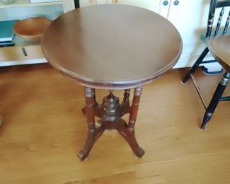 Small, round end table.