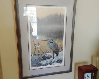 C. BREW '86 Blue Heron painting. 37/950