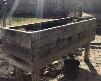 Wooden herb planter.