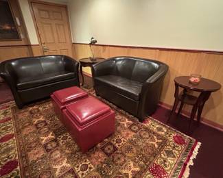 (2) Sofas, Tables, Rug, Storage