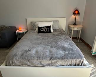 IKEA Bed, Linens, Tables