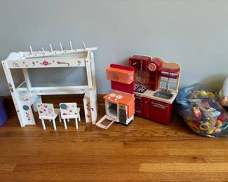 Doll Bedroom, Kitchen, Accessories