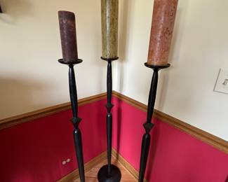 (3) Candles w/Stands