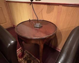 Vintage Table, Stained Glass Lamp